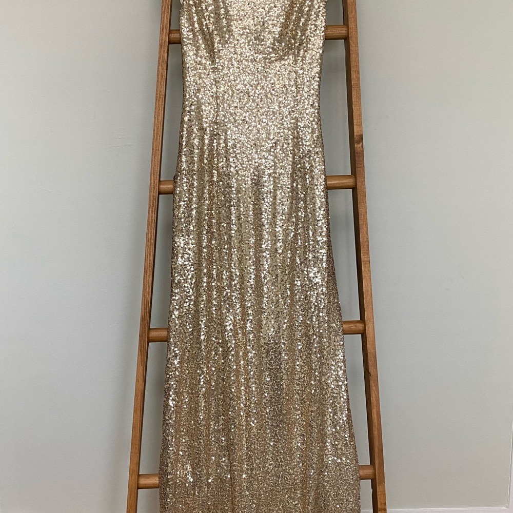 Dazzling Gold Sequin Dress